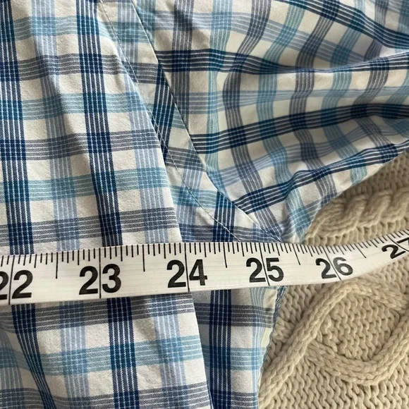 Tommy Hilfiger Men's Blue & White Button Down Checkered Shirt Size XL - Picture 11 of 14